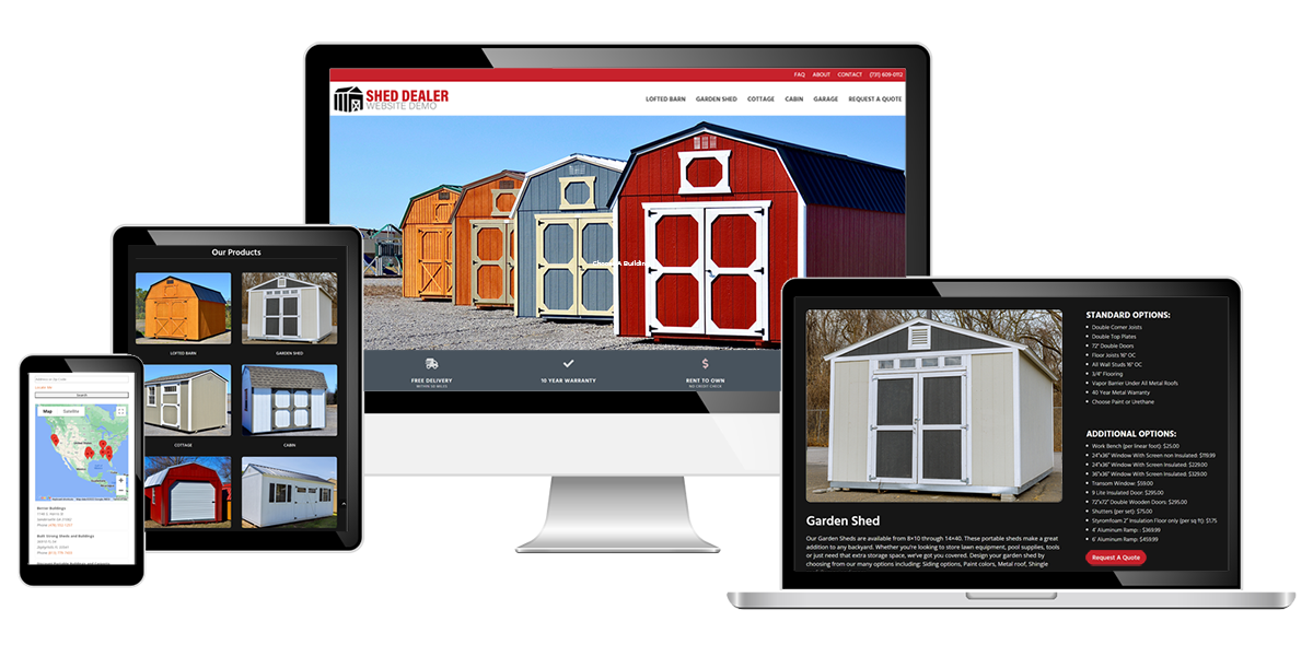 shed builder web design and marketing