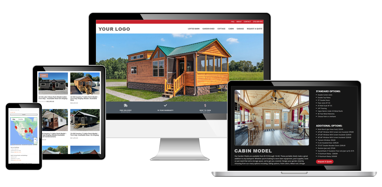 Web Design & Marketing for Cabin Builder, Park Model & Tiny Home Builders